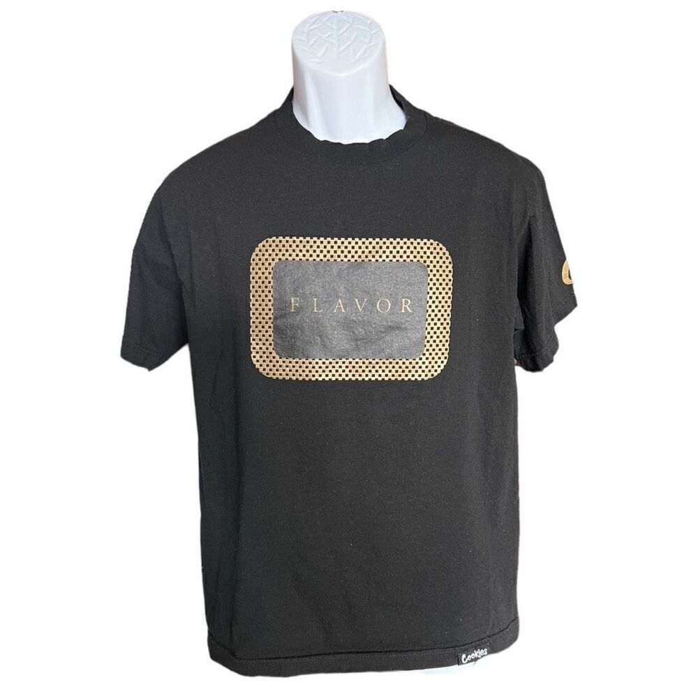 Mens Cookies Flavor Gold Metallic Print Royal Blend Graphic Tee Shirt - Sz M